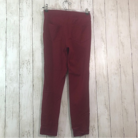 Elliott & Vine Crop Burgundy Leggings Small - Picture 2 of 5